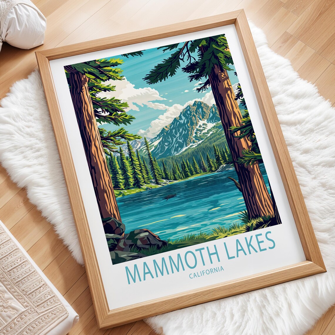 Mammoth Lakes Travel Poster, Mountain Place Art Print