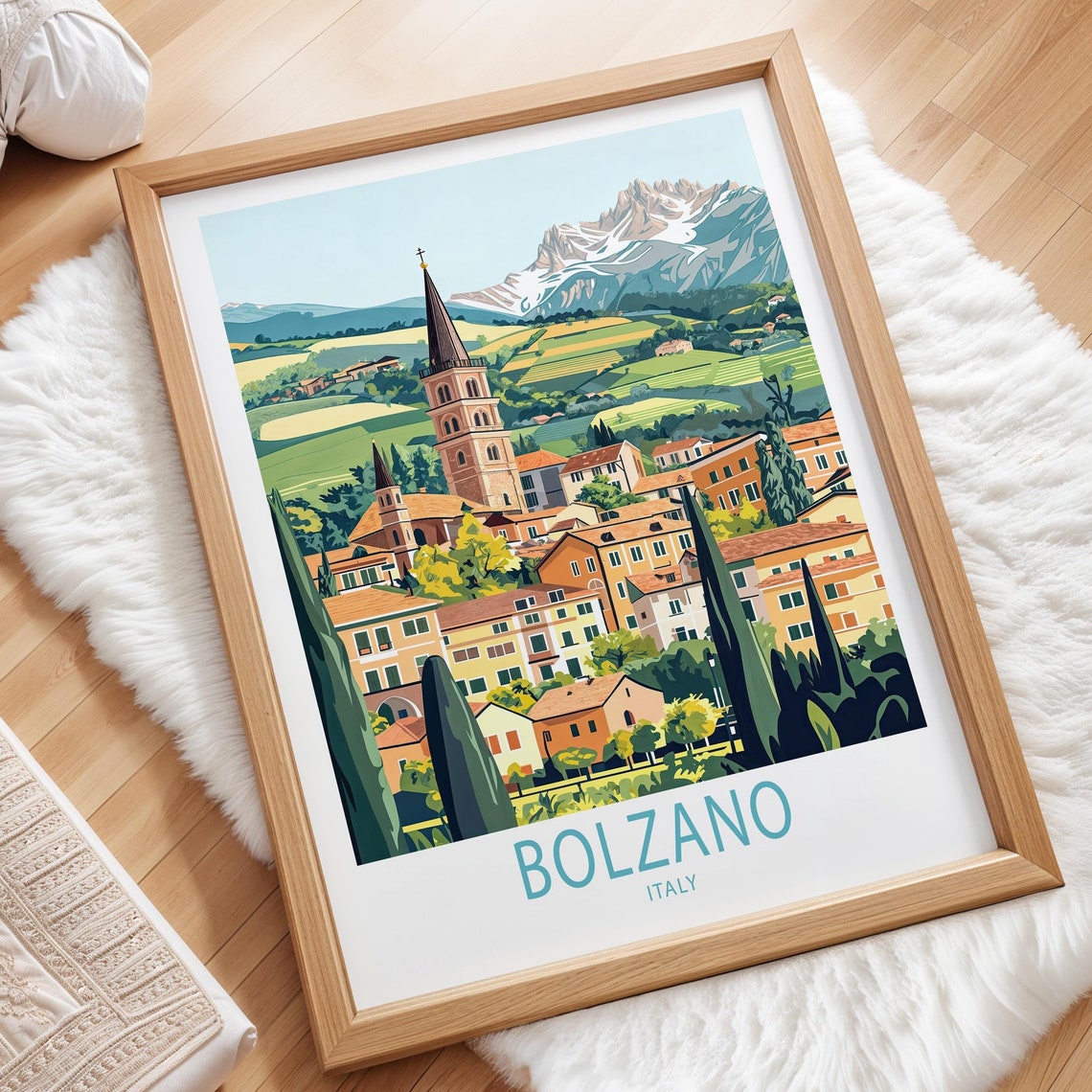 Bolzano Italy Travel Poster Italy Wall Art Bolzano Print Personalised Travel Poster Home Decor Wedding Gifts Birthday Present - Image 3