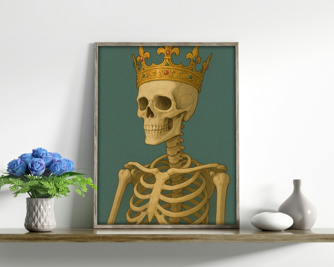 Skeleton King - Halloween Wall Art Print - Image 2