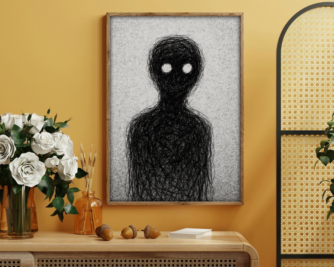 Dark Scribble Entity, Surreal Abstract Drawing - Image 3