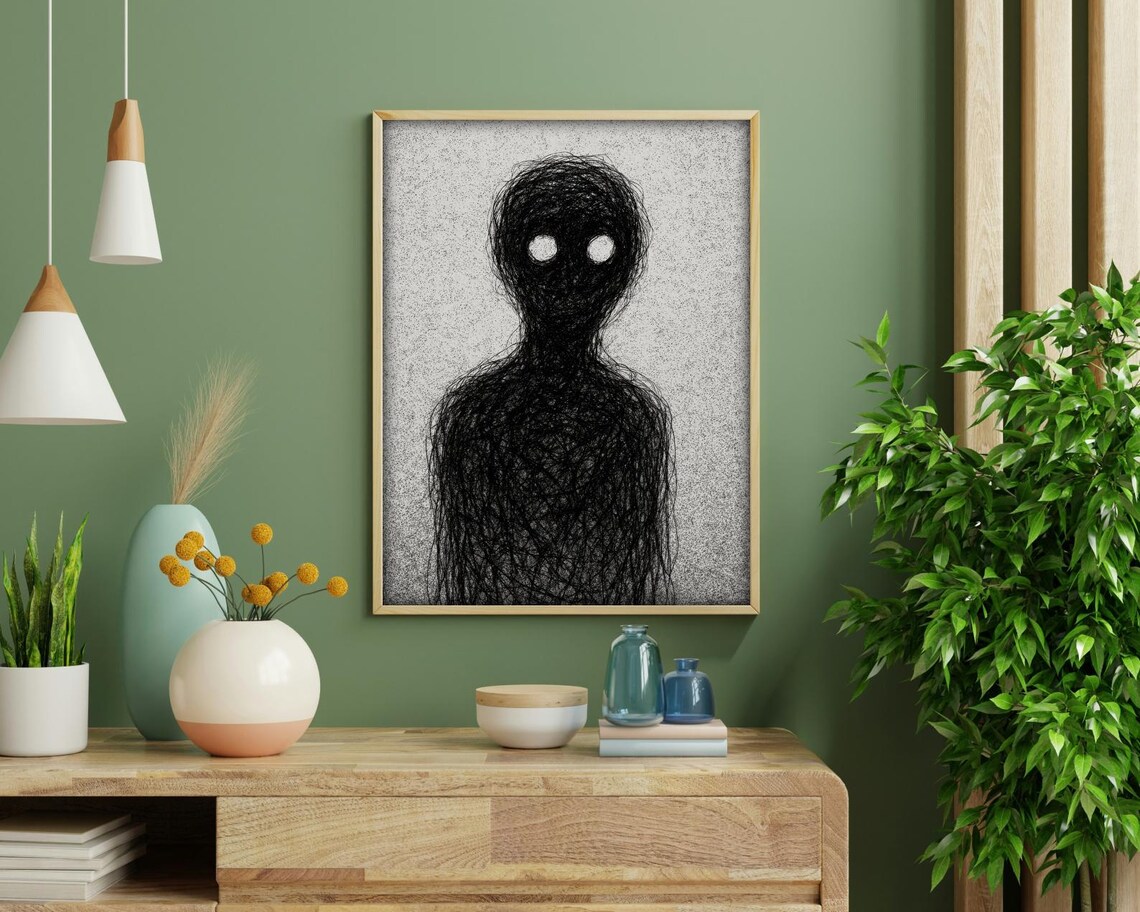 Dark Scribble Entity - Surreal Pencil Art - Image 4