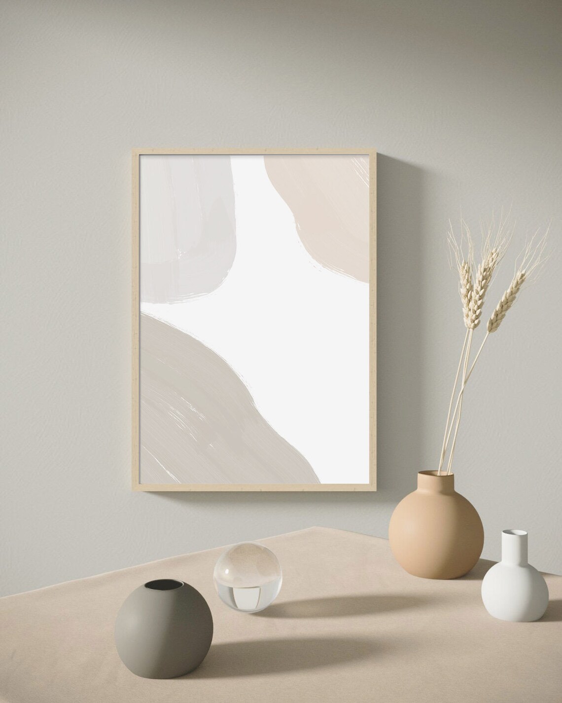 Abstract Minimalist Geometric Art Print, Mid Century - Image 3