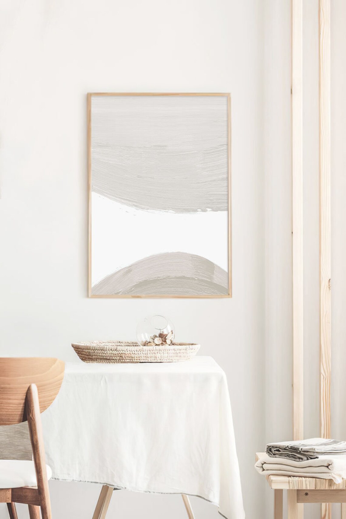 Abstract Neutral Art Print, Scandinavian Minimalist - Image 2