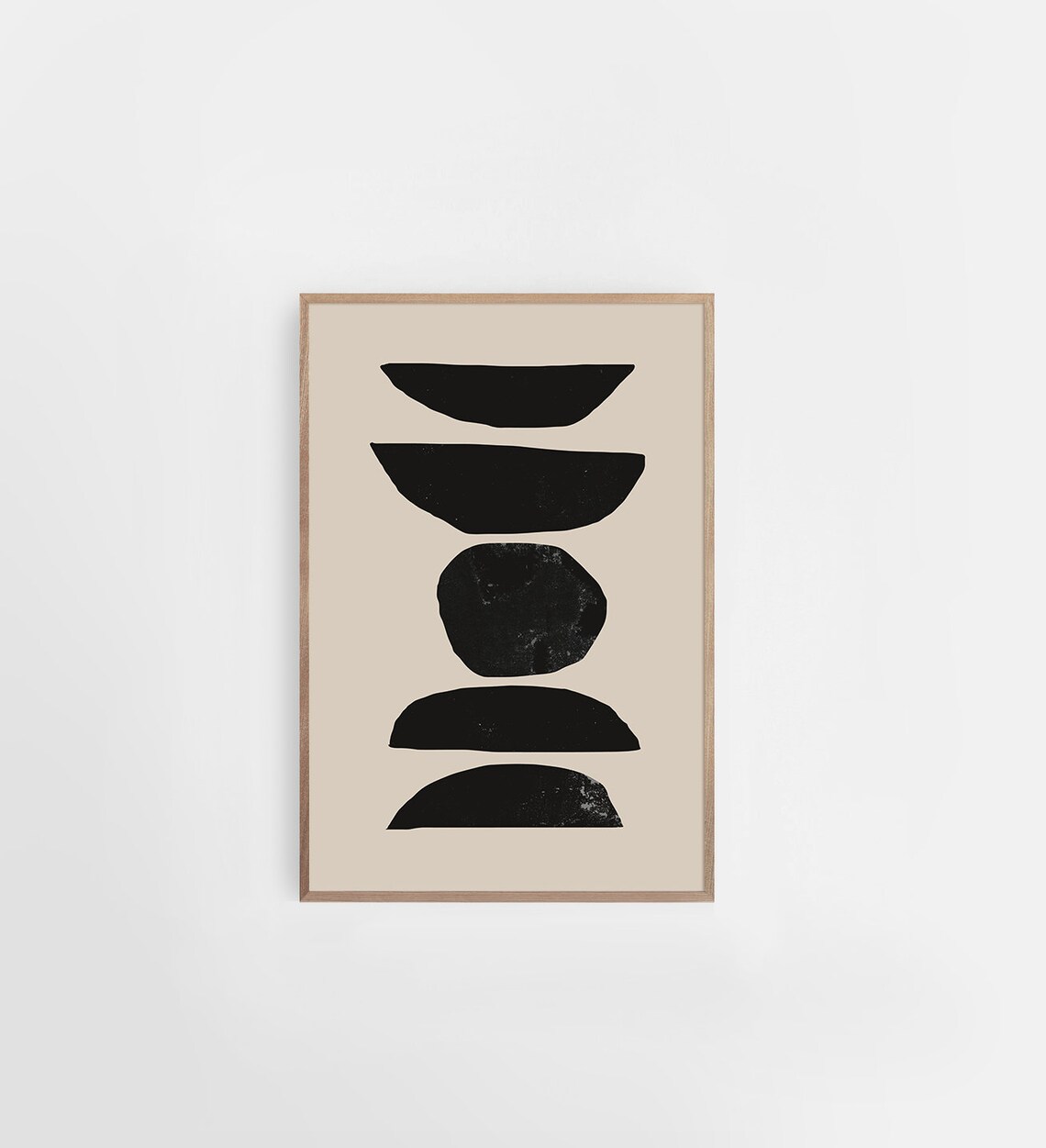 Semi Circle Black Geometric Minimalist Art Print