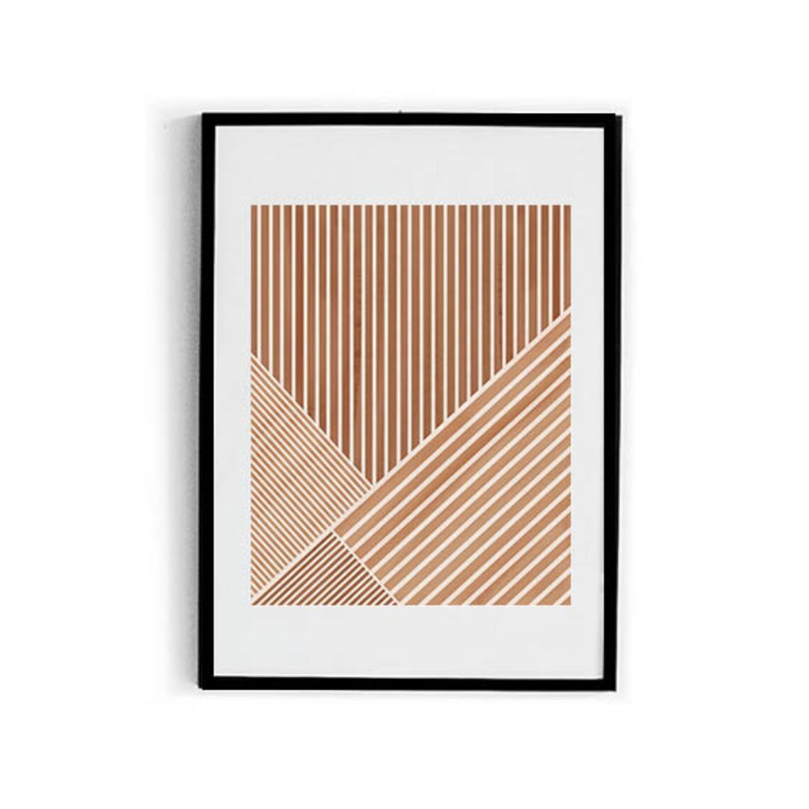 Geometric Stripes Minimalist Abstract Art Print - Image 2