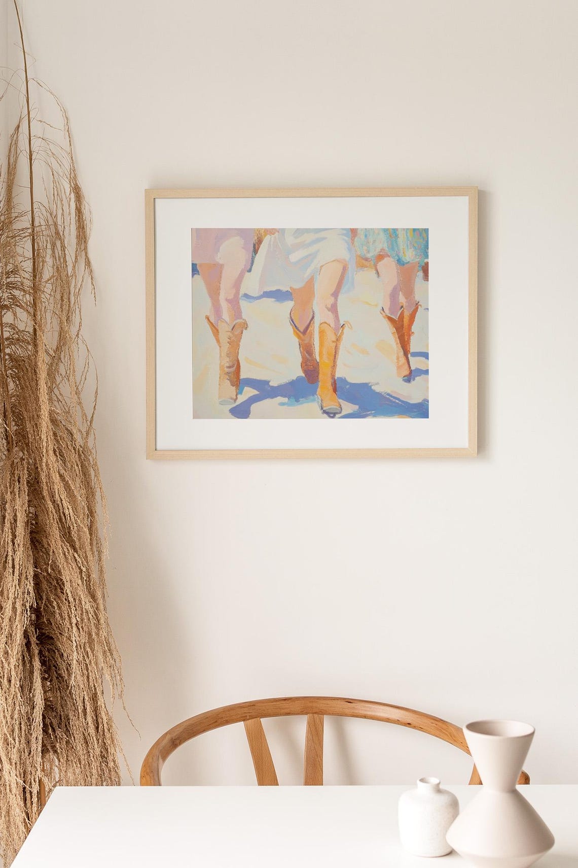 Cowgirl Boots Painting Western Fashion Art Print Country Girls Wall Decor Pastel Colors Artwork Modern Ranch Style Summer Fun - Image 3