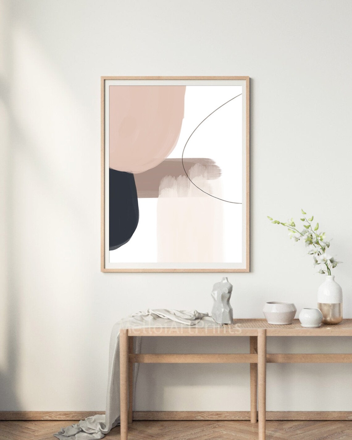 Abstract Painting Modern Art Neutral Art Print - Image 3