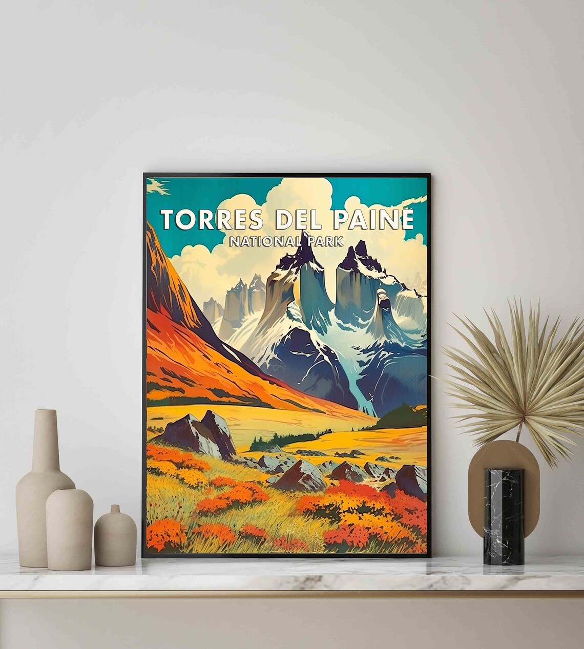 Torres Del Paine Chile Granite Peaks In Autumn Patagonia Poster - Image 2