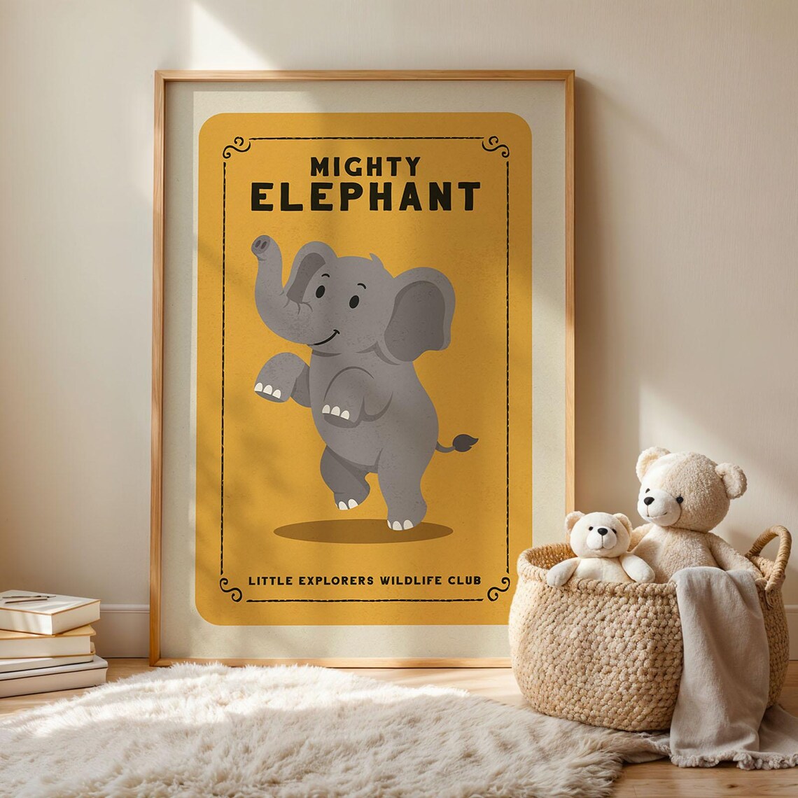 Mighty Elephant Nursery Decor, Art Print