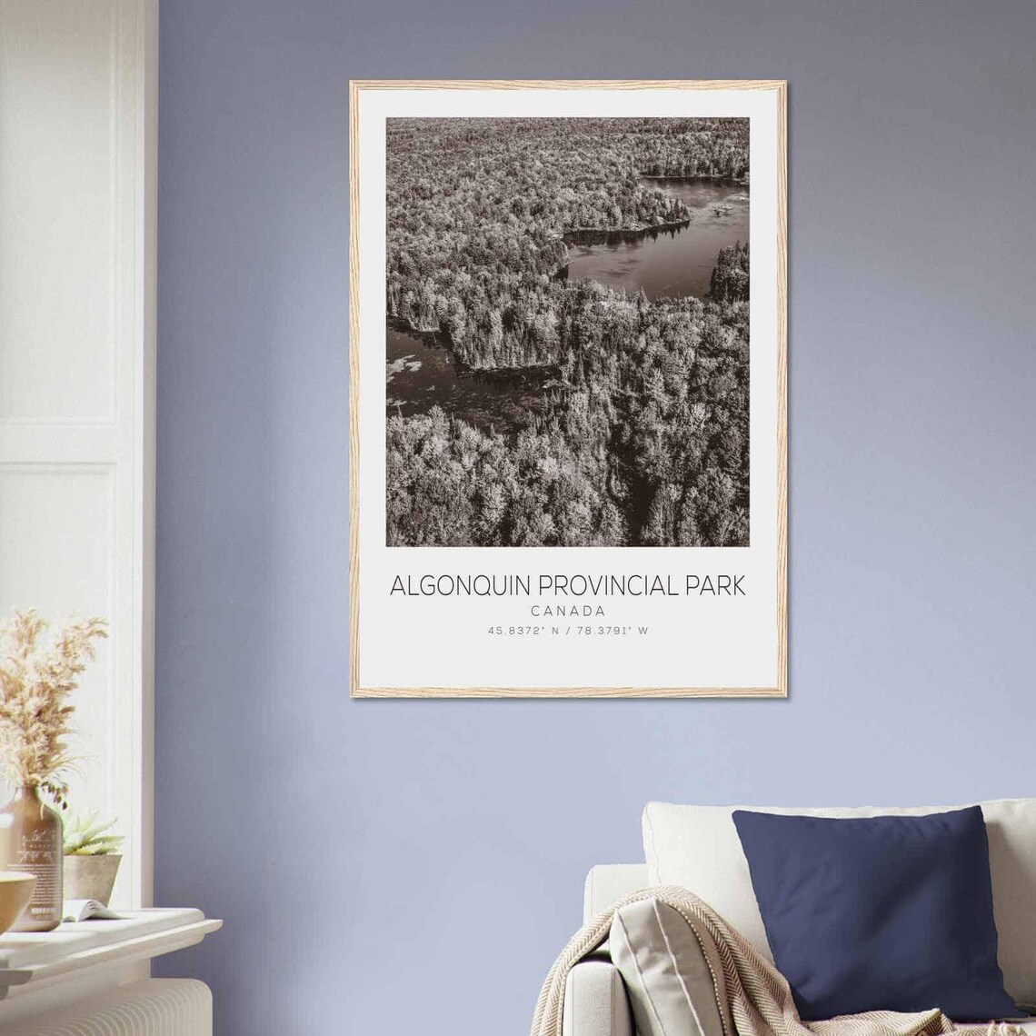 Algonquin Park Canada Aerial Forest Lake Wilderness Travel Poster - Image 2