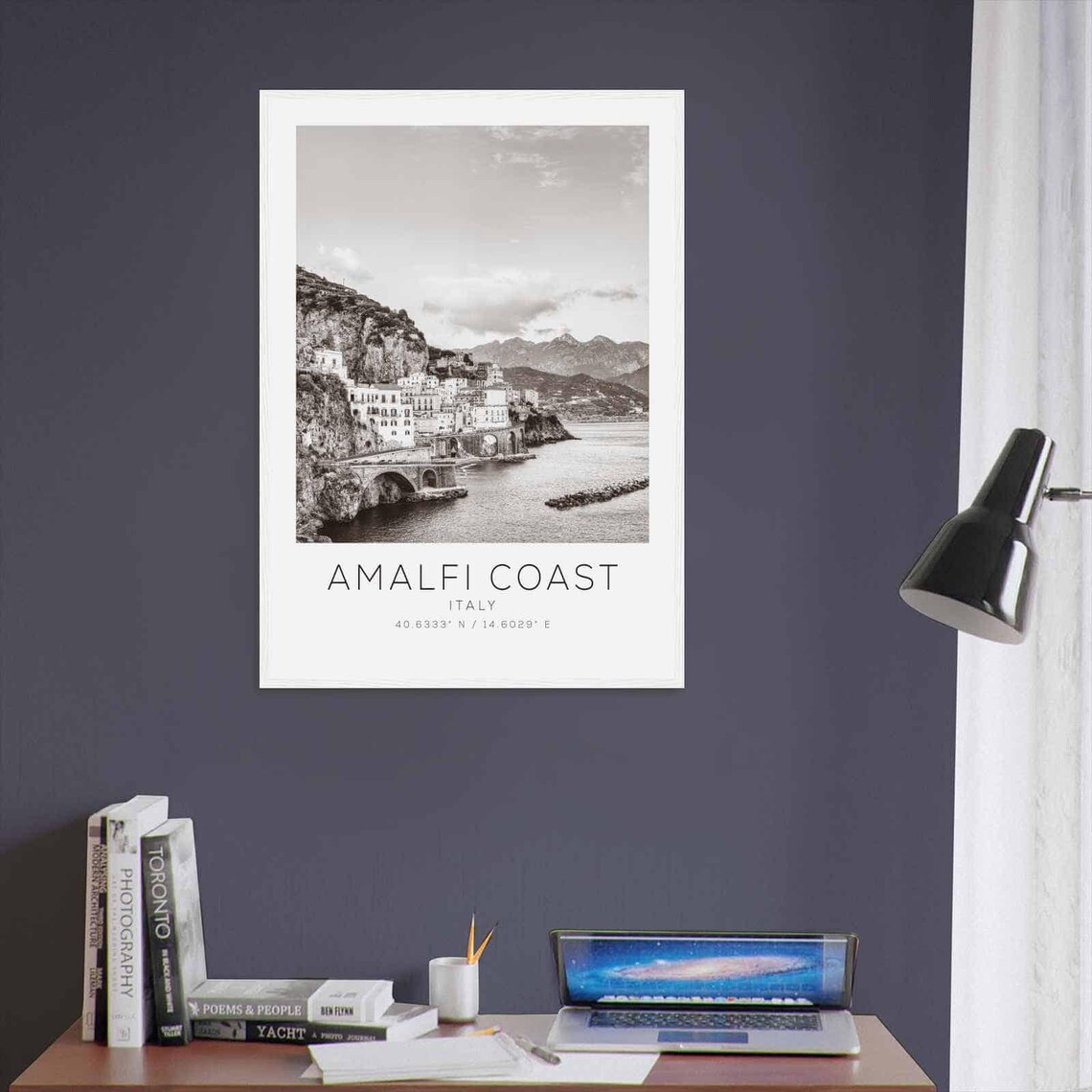 Amalfi Coast Italy Travel Photo Poster Bw Amalfi Coast Travel Print Minimalist Travel Poster Print Ds2 - Image 3