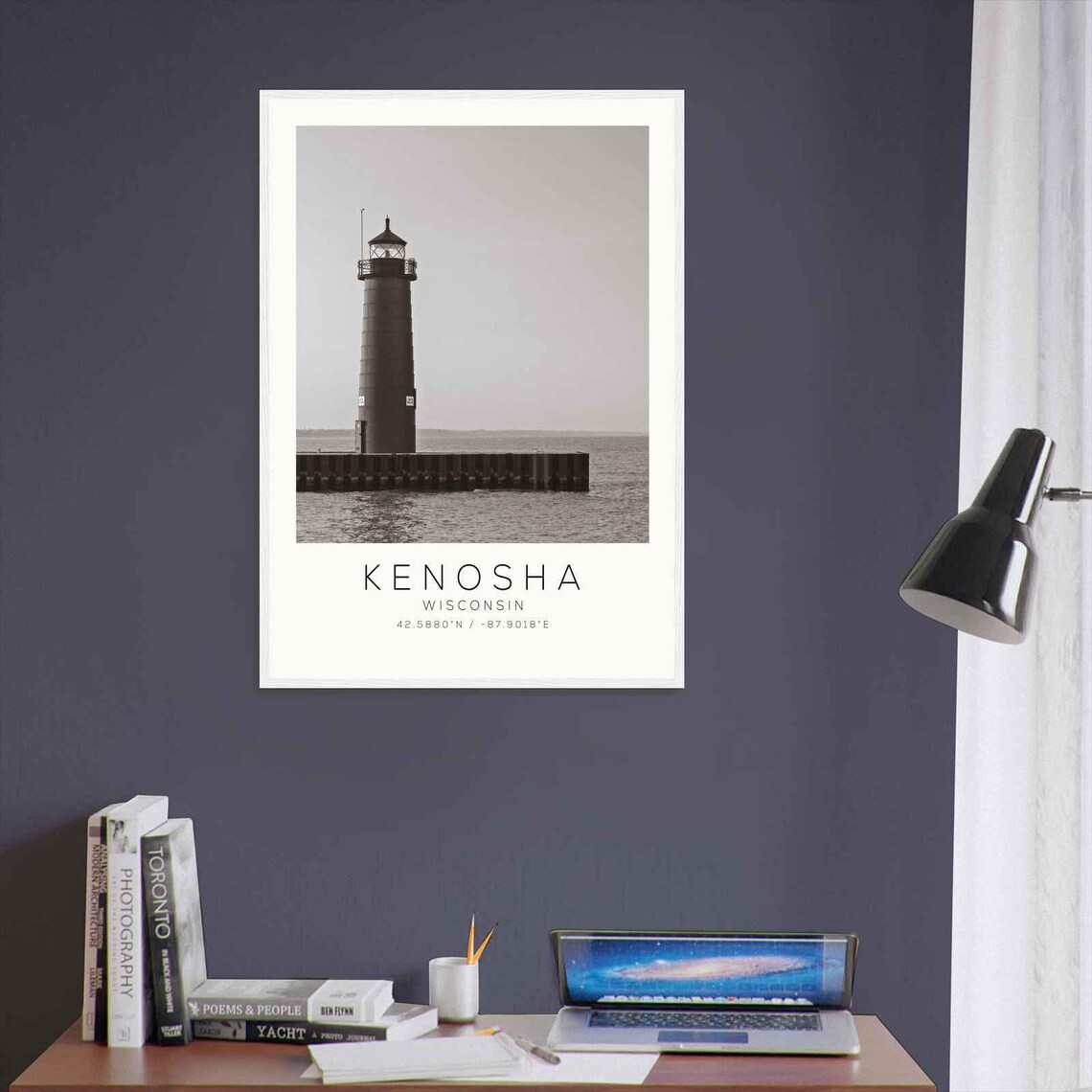 Kenosha Wisconsin Harbor Lighthouse Lake Michigan Photo Poster - Image 3