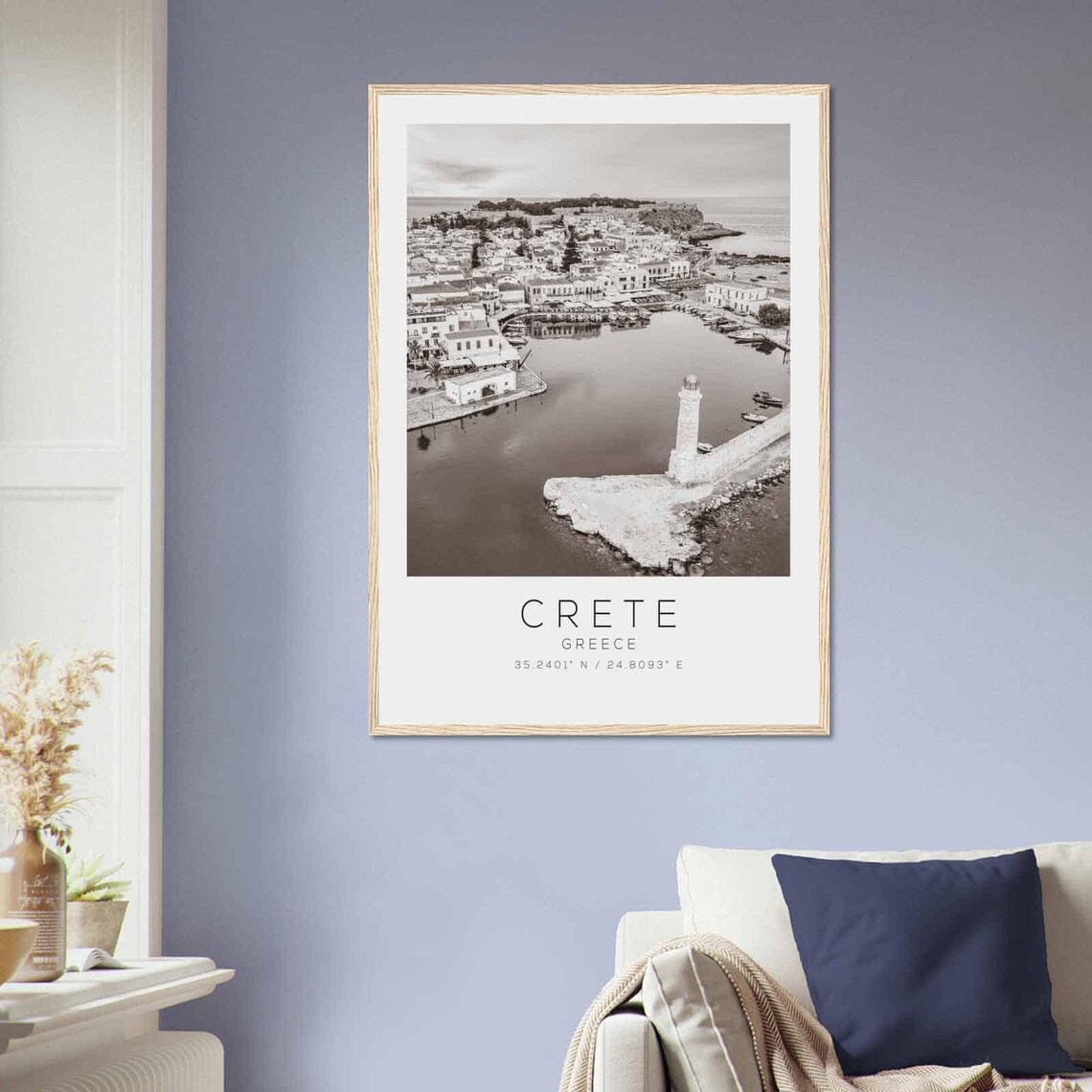 Crete Greece Minimalist Travel Poster Print - Image 2