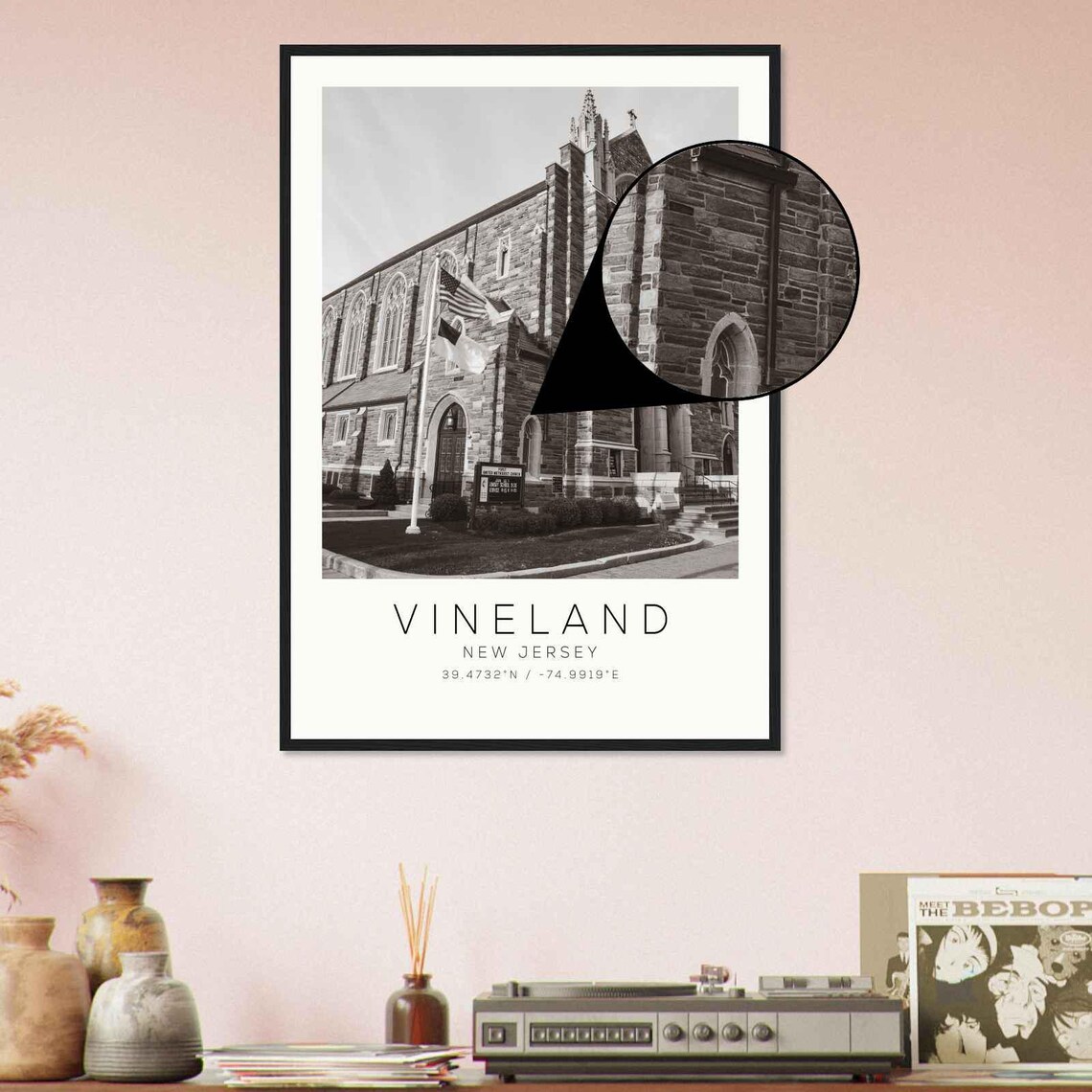 Vineland New Jersey Historic Stone Church Photo Travel Poster - Image 4