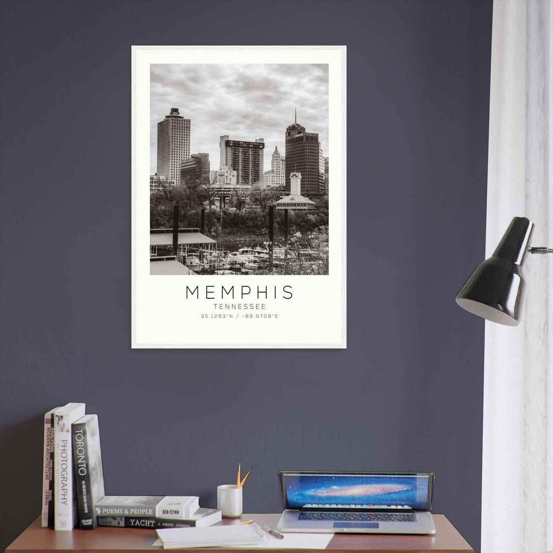 Memphis Tennessee Downtown Riverfront Minimalist Travel Poster - Image 3