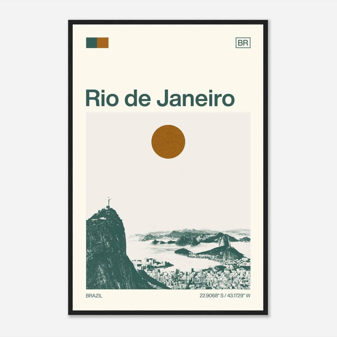 Rio De Janeiro Brazil Minimalist Travel Poster