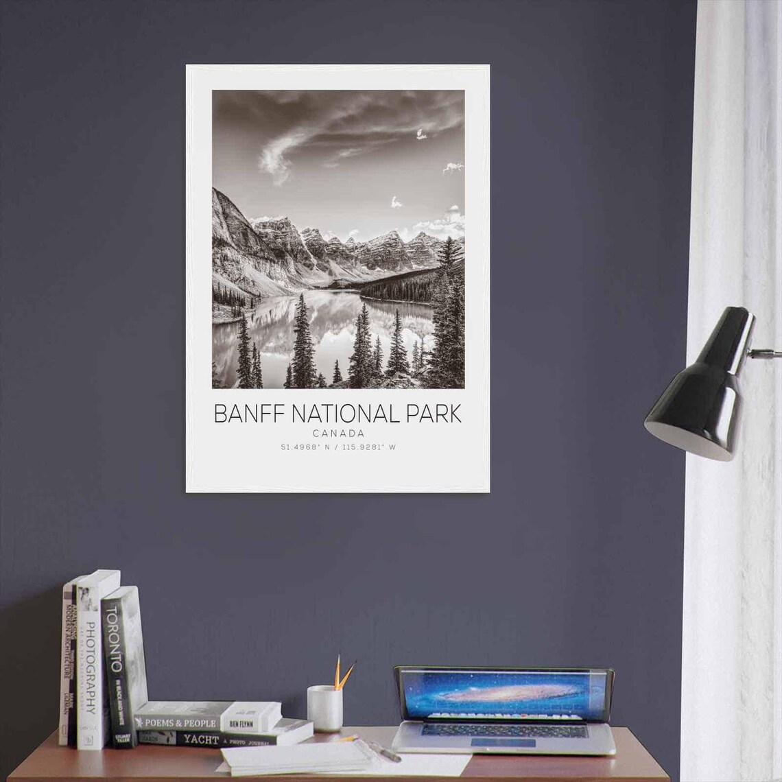 Banff National Park Canada Travel Photo Poster Bw Banff National Park Travel Print Minimalist Travel Poster Print - Image 3