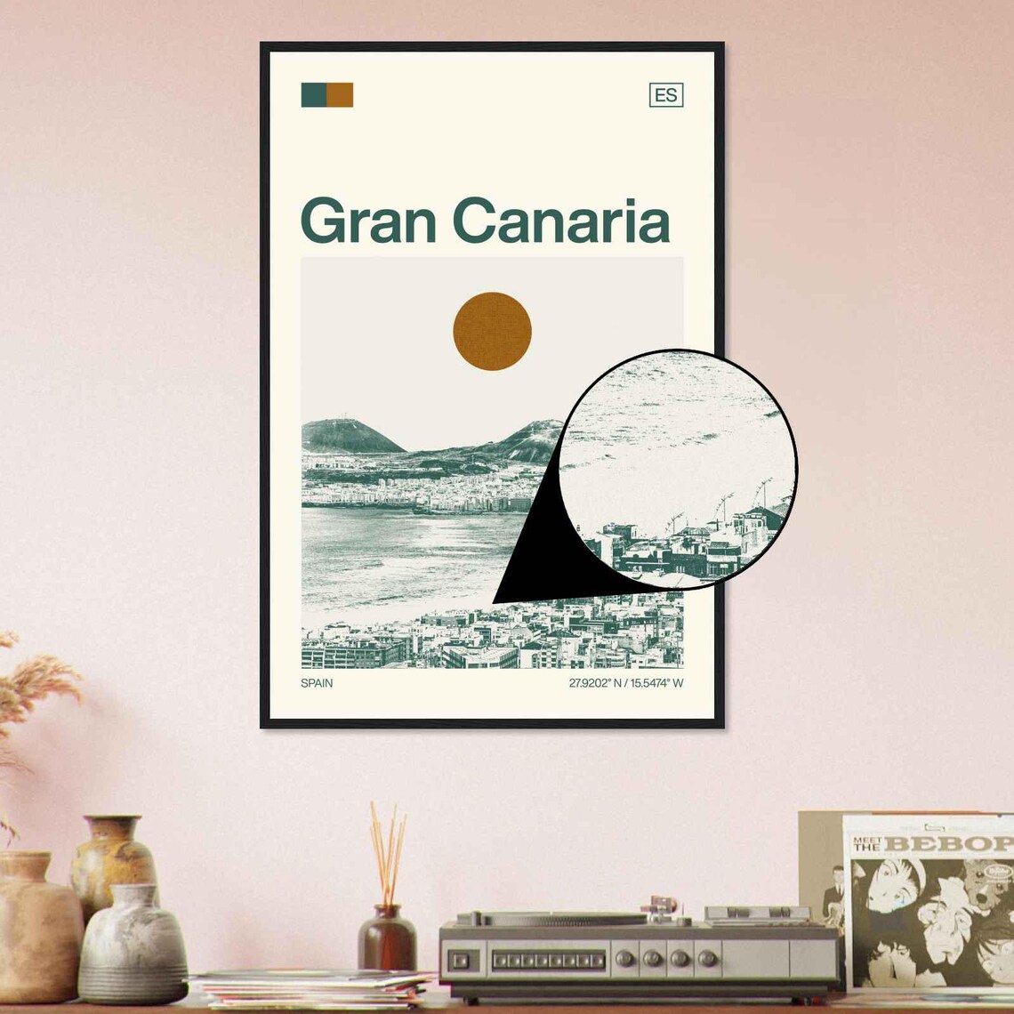 Gran Canaria Spain Island Coast City Minimalist Travel Art Poster - Image 4