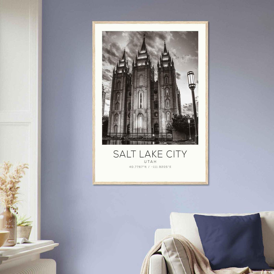 Salt Lake City Utah Photo Travel Poster Salt Lake City Travel Print Minimalist Travel Print Ds3 - Image 2