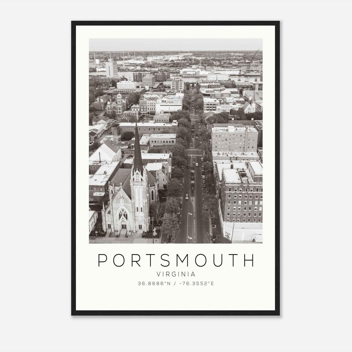 Portsmouth Virginia Minimalist Travel Poster