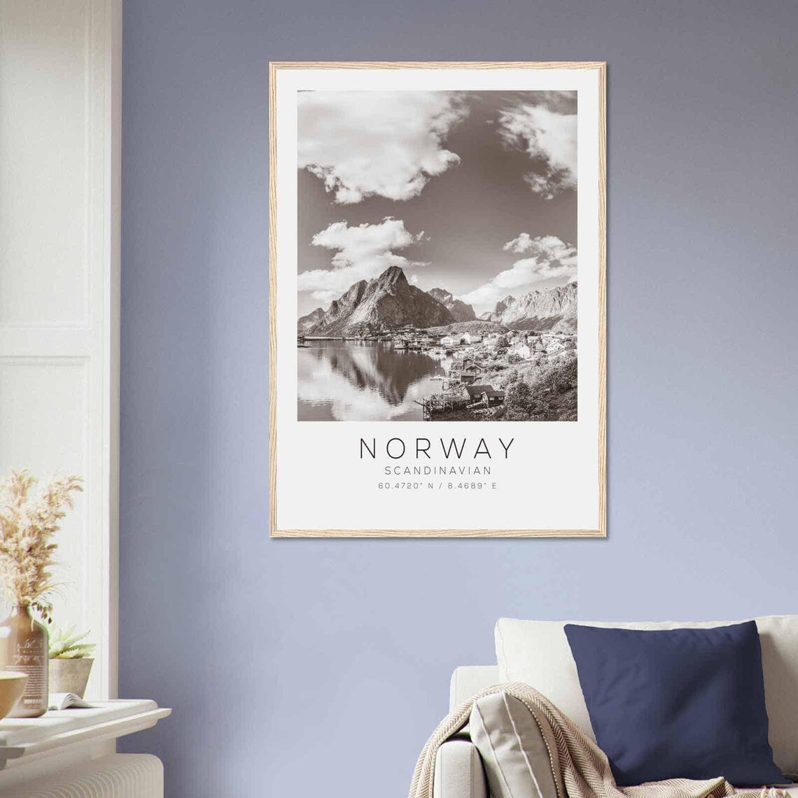 Norway Scandinavian Travel Poster, Minimalist Travel Photo - Image 2