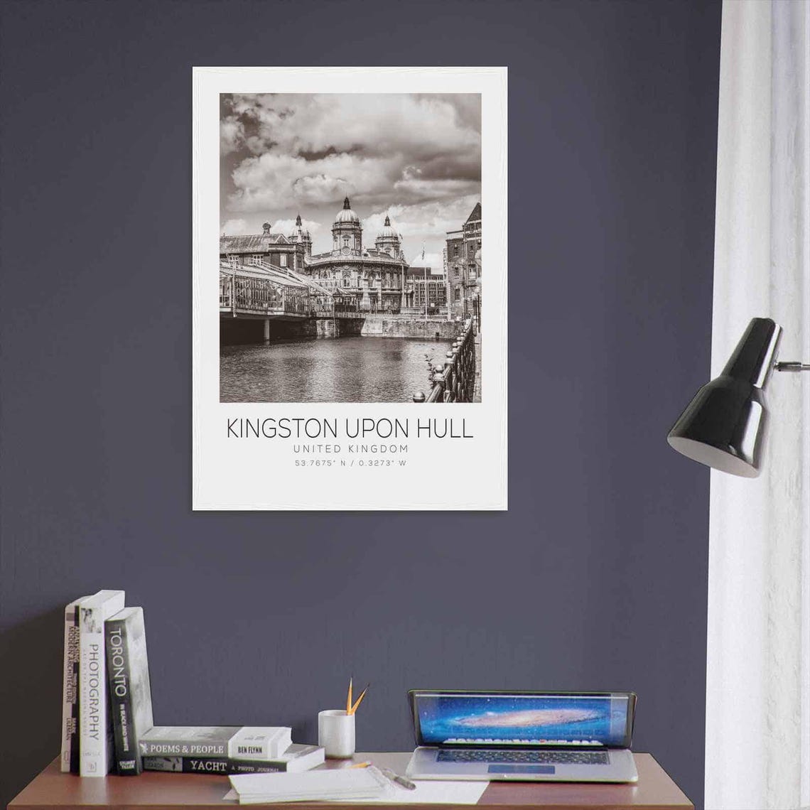 Kingston Upon Hull United Kingdom Travel Photo Poster Bw Kingston Upon Hull Travel Print Minimalist Travel Poster Print - Image 3
