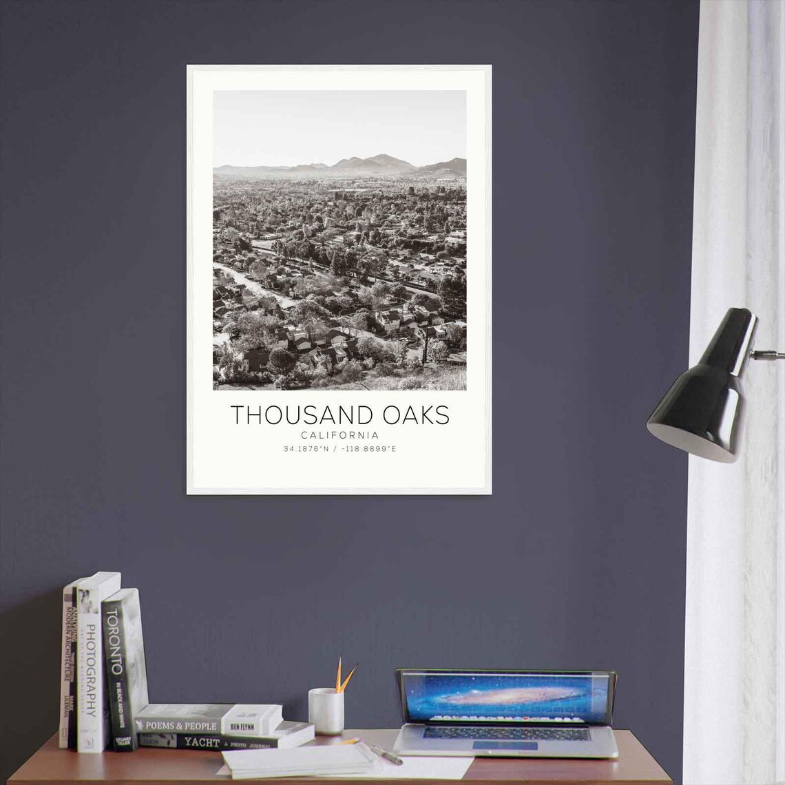 Thousand Oaks California Mountain Panorama Minimalist Photo Poster - Image 3