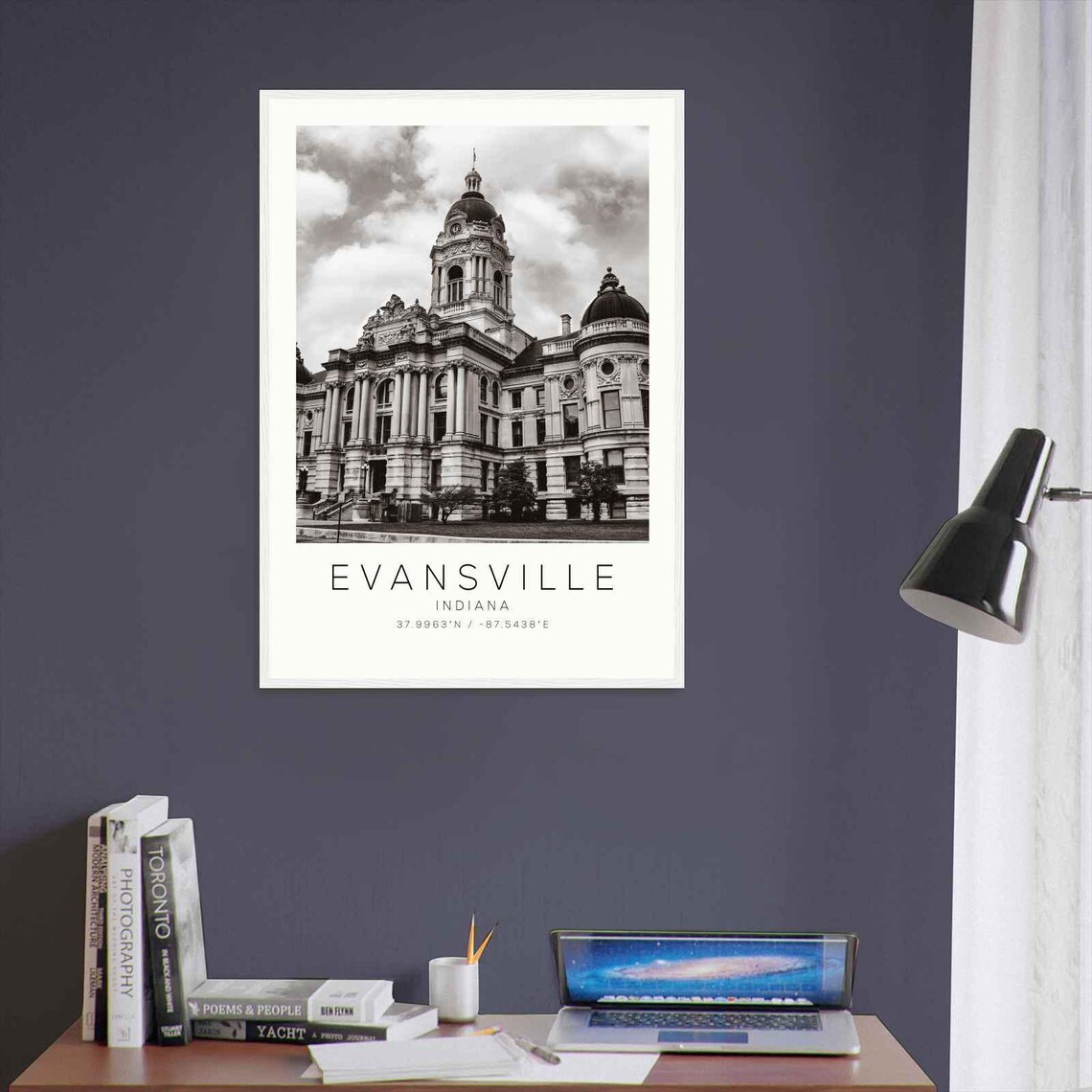 Evansville Indiana Historic Courthouse Clock Tower Photo Poster - Image 3