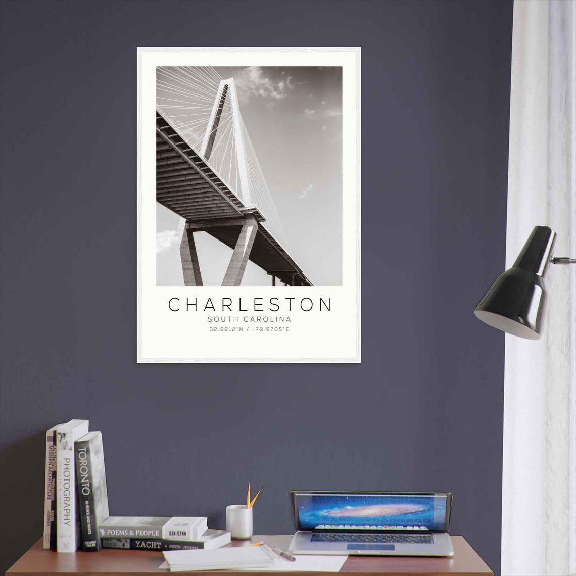 Charleston South Carolina Ds3 Photo Travel Poster Charleston South Carolina Travel Print Minimalist Travel Print - Image 3