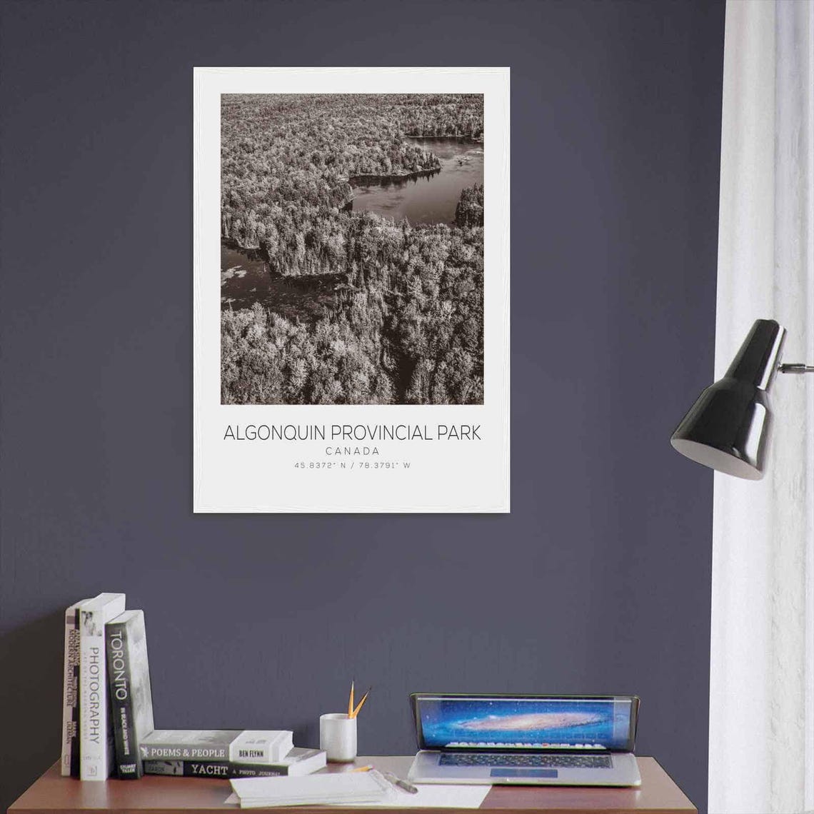 Algonquin Park Canada Aerial Forest Lake Wilderness Travel Poster - Image 3