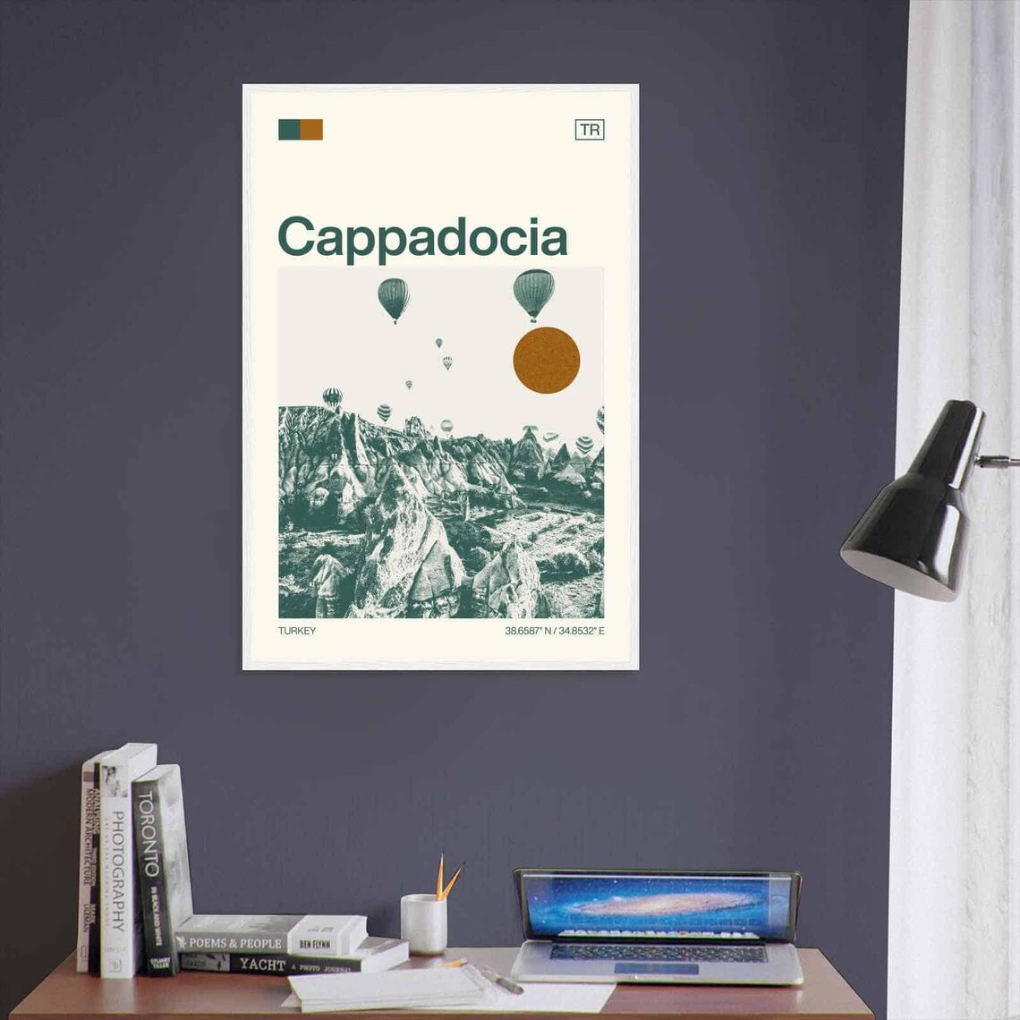 Cappadocia Turkey Hot Air Balloons Rock Valley Travel Poster - Image 3