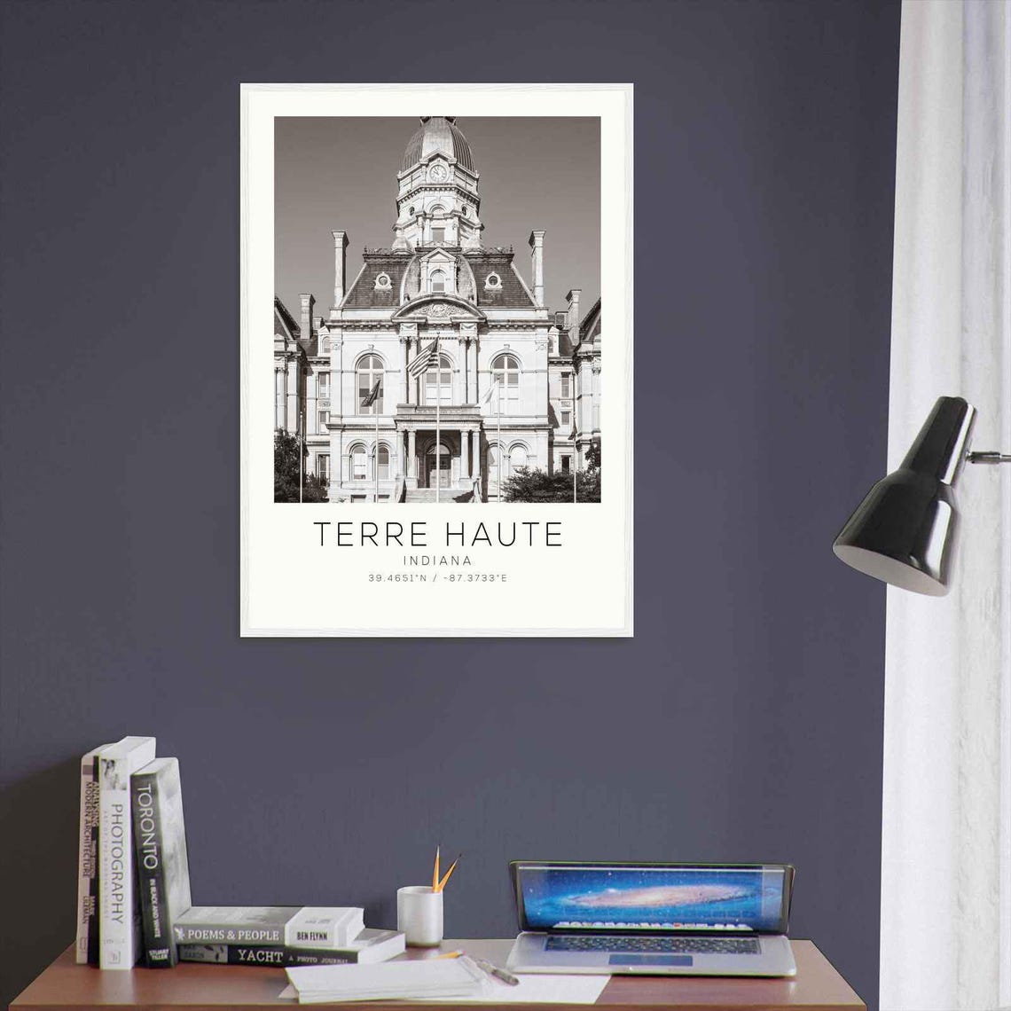 Terre Haute Indiana Photo Travel Poster Terre Haute Indiana Travel Print Minimalist Travel Print - Image 4