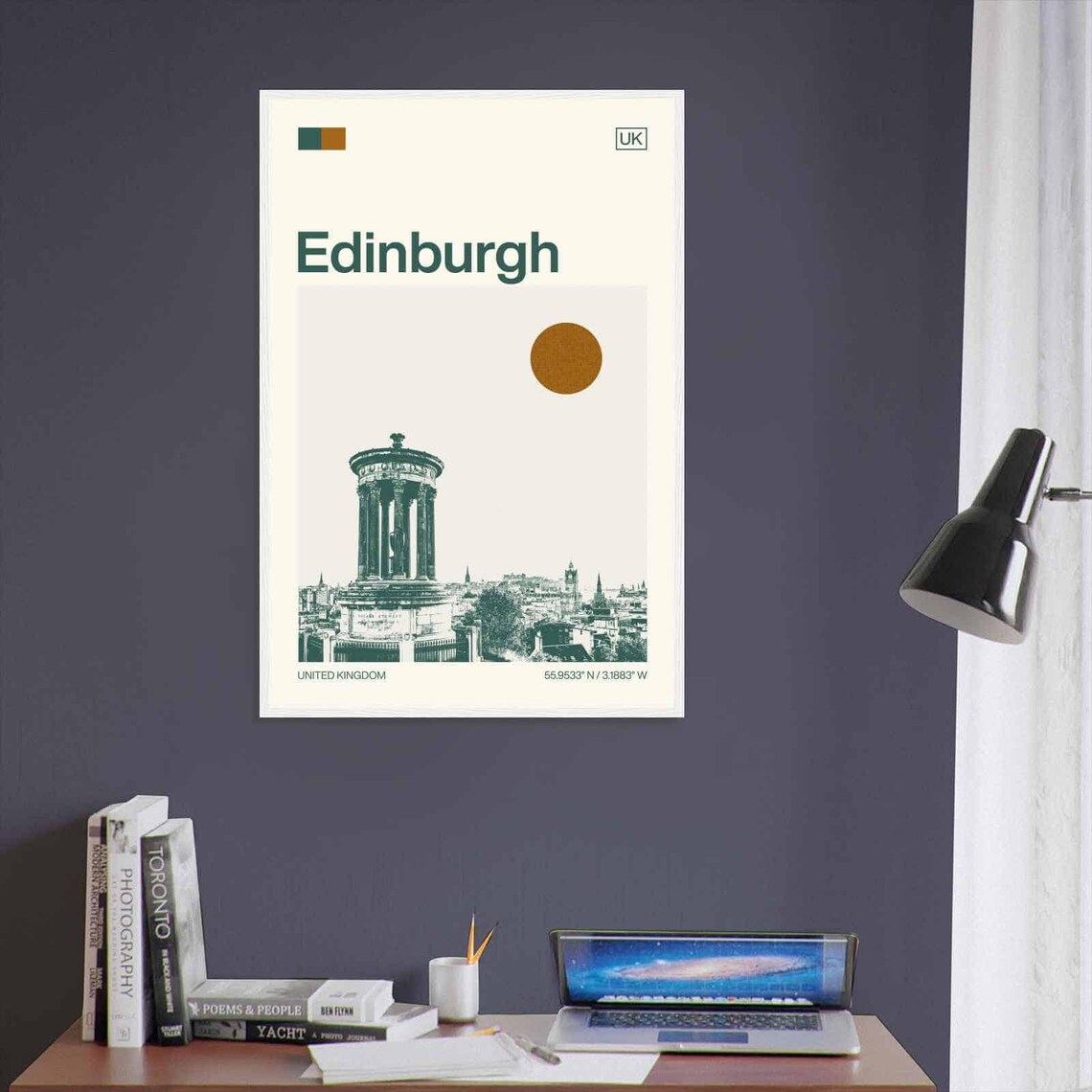 Edinburgh Calton Hill Dugald Stewart Monument View Travel Poster - Image 3