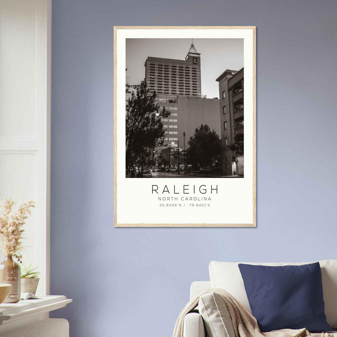 Raleigh North Carolina Ds1 Photo Travel Poster Raleigh North Carolina Travel Print Minimalist Travel Print - Image 2