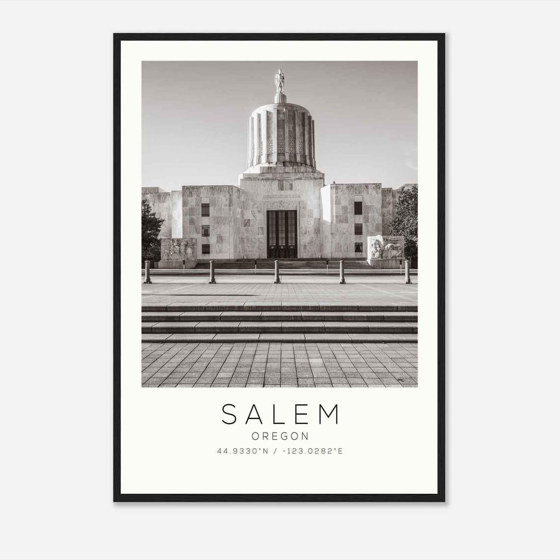 Salem Oregon State Capitol Building Front Facade Photo Poster