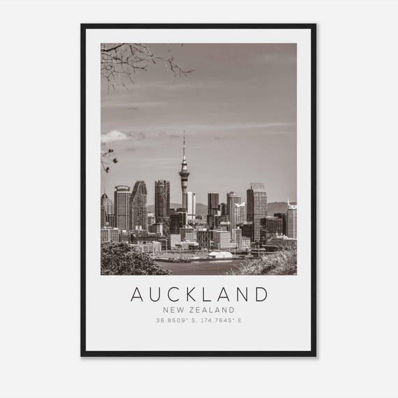 Auckland New Zealand Minimalist Travel Poster Print