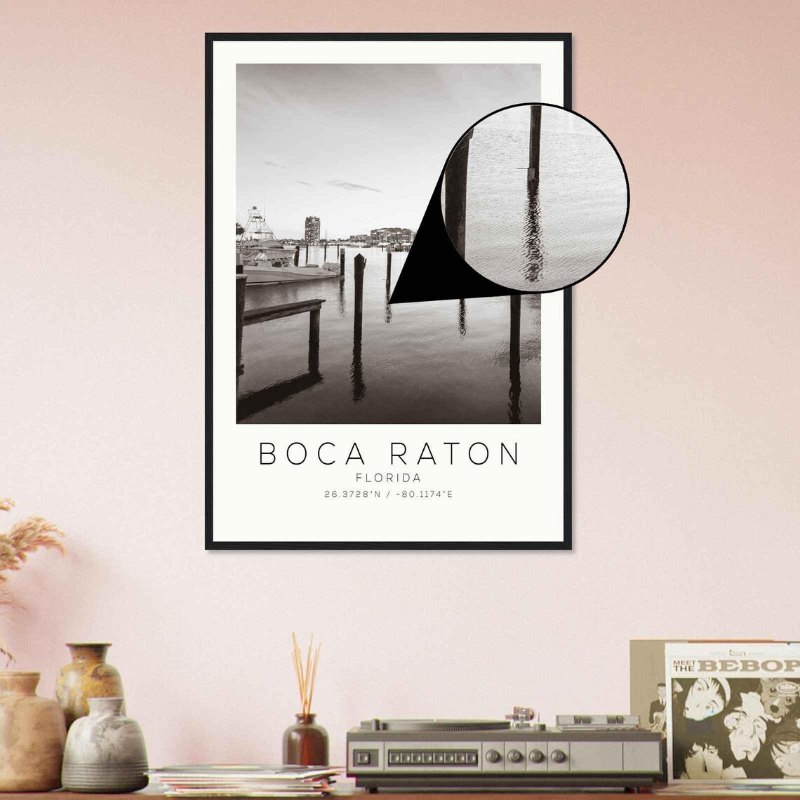 Boca Raton Florida Minimalist Travel Poster - Image 4
