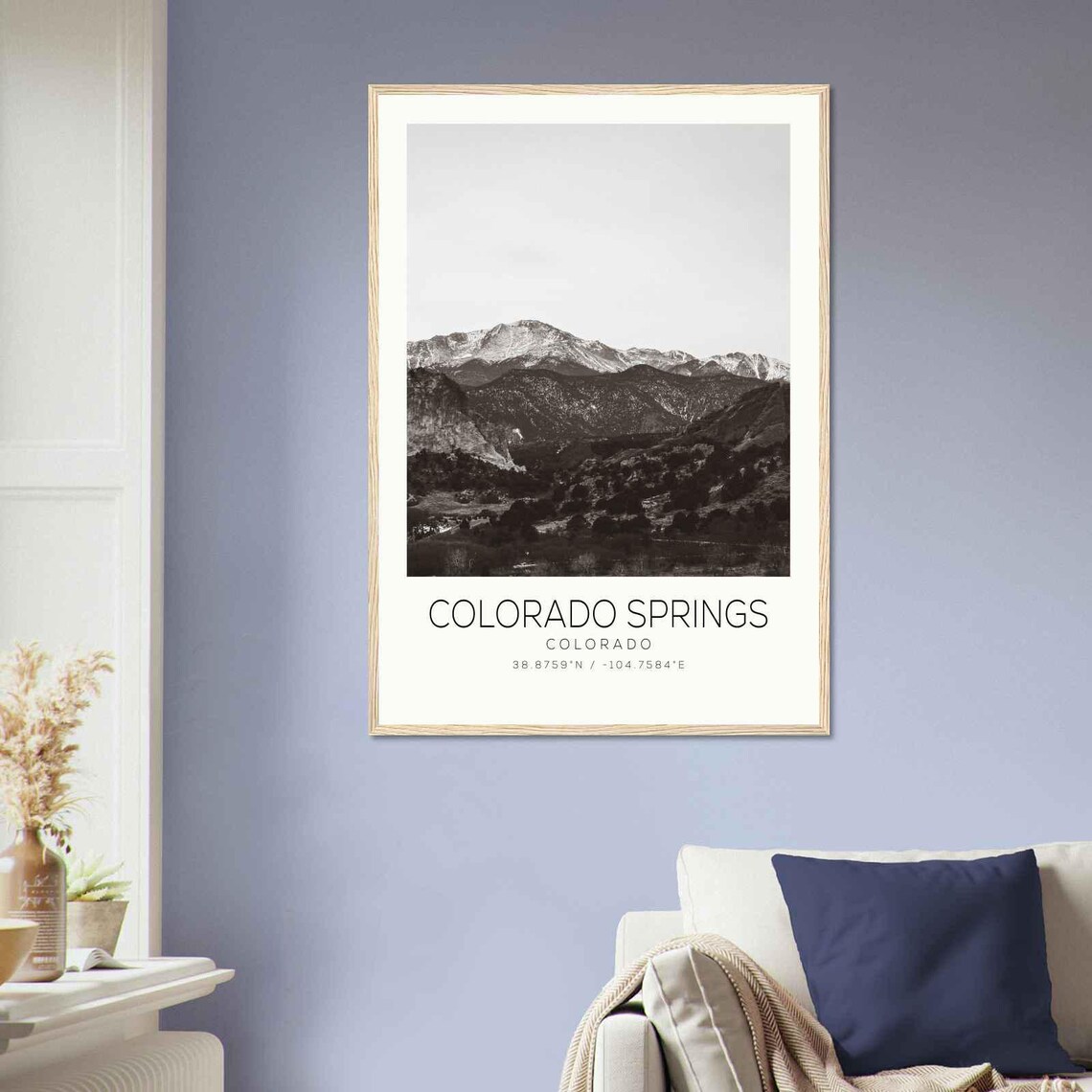 Colorado Springs Colorado Snow Capped Mountain Range Panorama Poster - Image 2