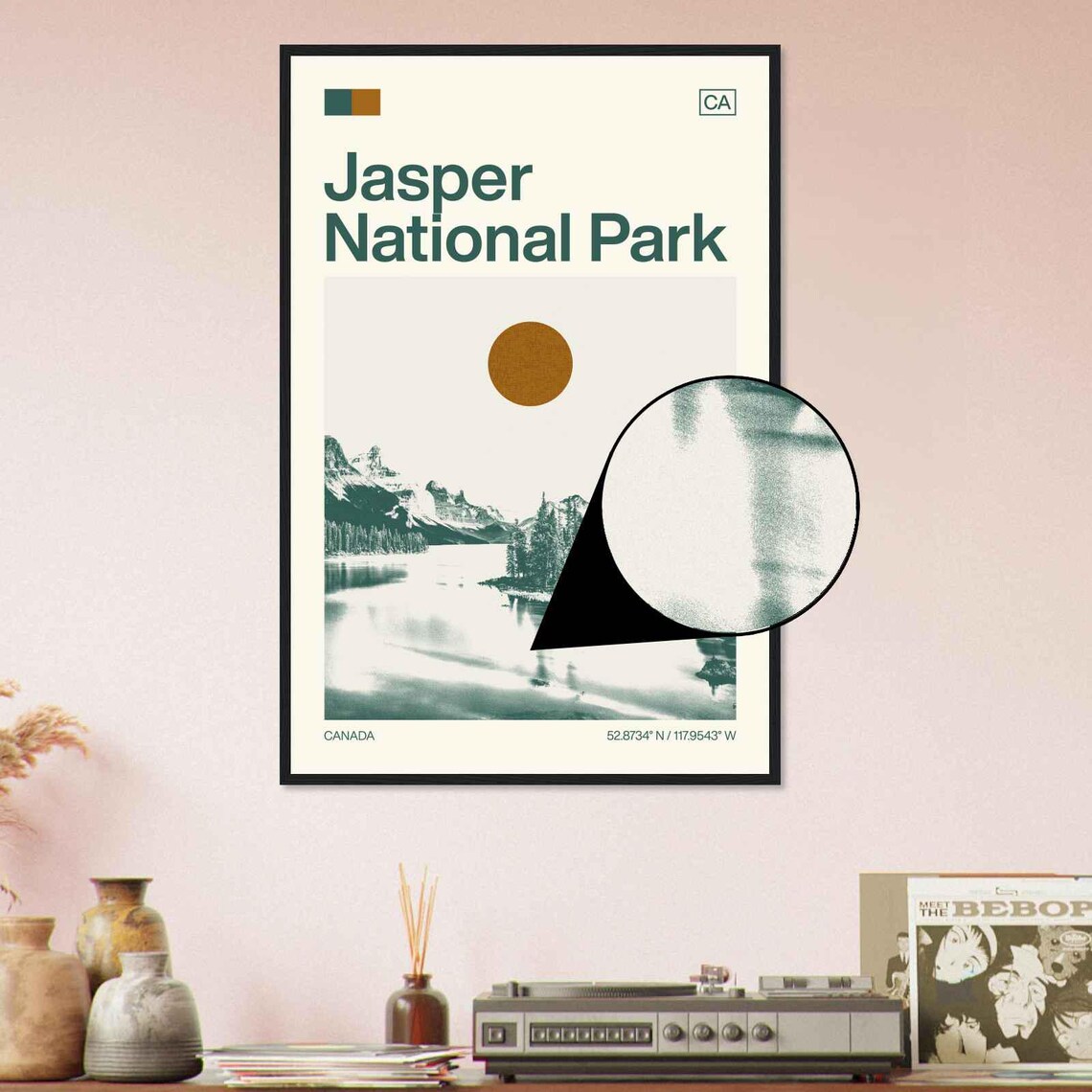 Jasper National Park Canada Alpine Lake Mountain Travel Poster - Image 4