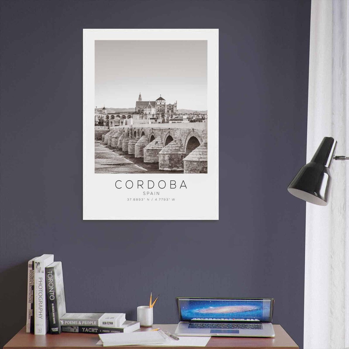 Cordoba Spain Travel Photo Poster Bw Cordoba Travel Print Minimalist Travel Poster Print - Image 3