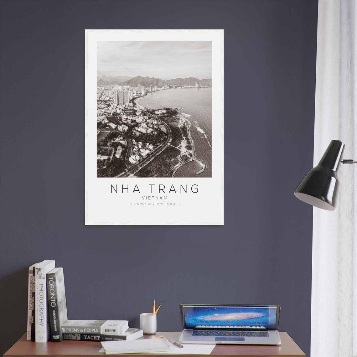 Nha Trang Vietnam Travel Photo Poster Bw Nha Trang Travel Print Minimalist Travel Poster Print - Image 3