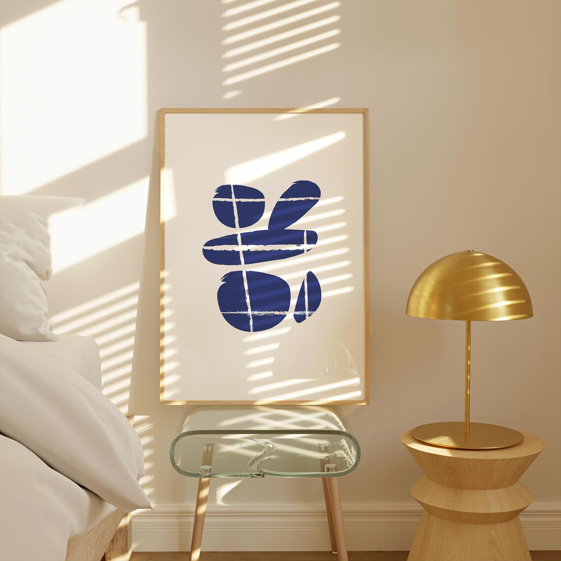 Matisse Print Japandi Style Blue Abstract Art Print Living Room Decor Boho Wall Art Trendy Wall Decor Print - Image 3