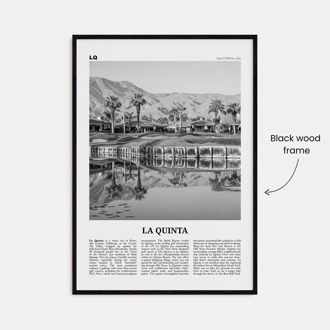 La Quinta Black And White No. 2 Travel Poster - Image 3