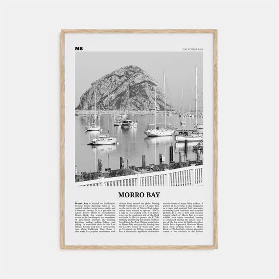 Morro Bay Black and White Photo No. 2 Travel Poster