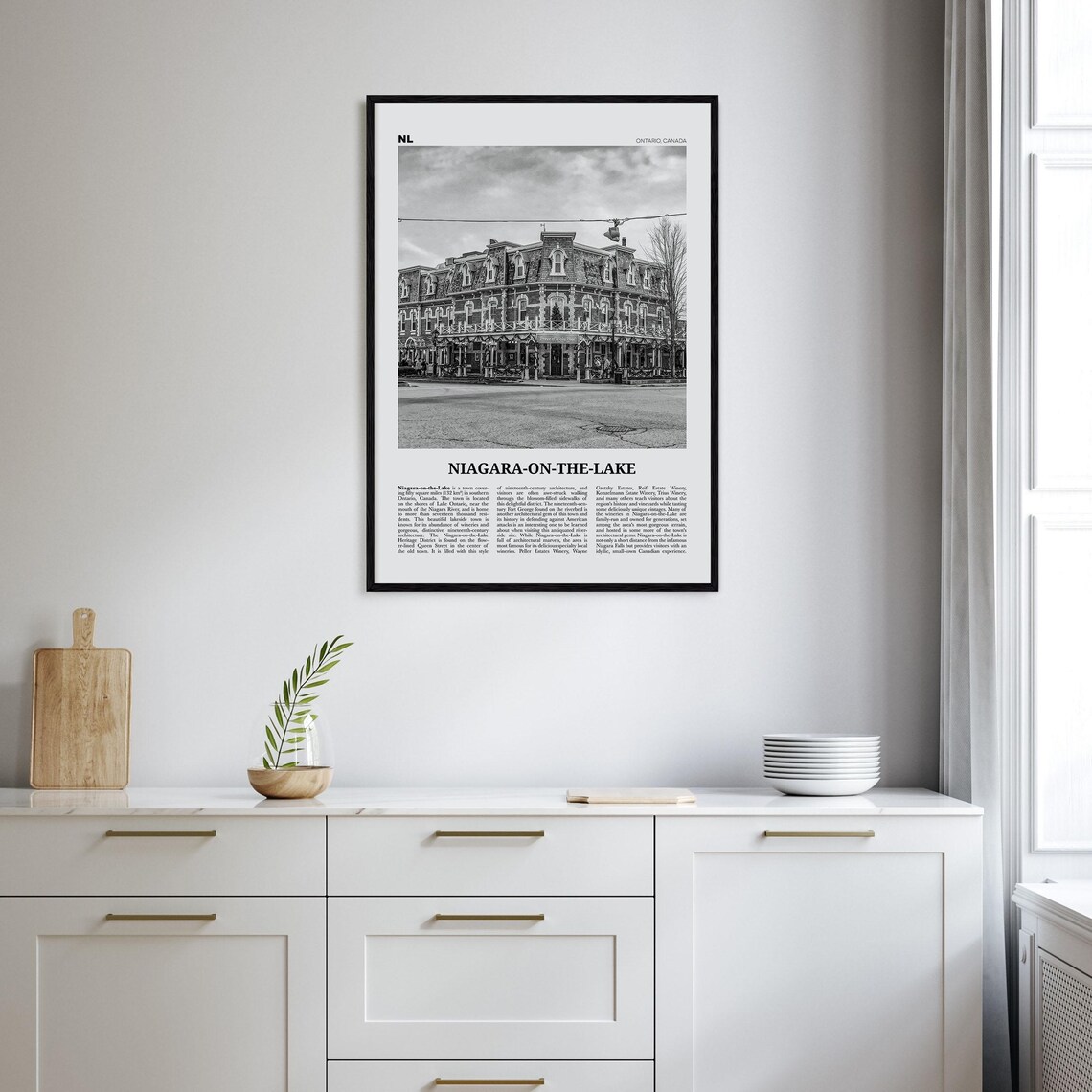 Niagara On The Lake Black And White Art Print - Image 2