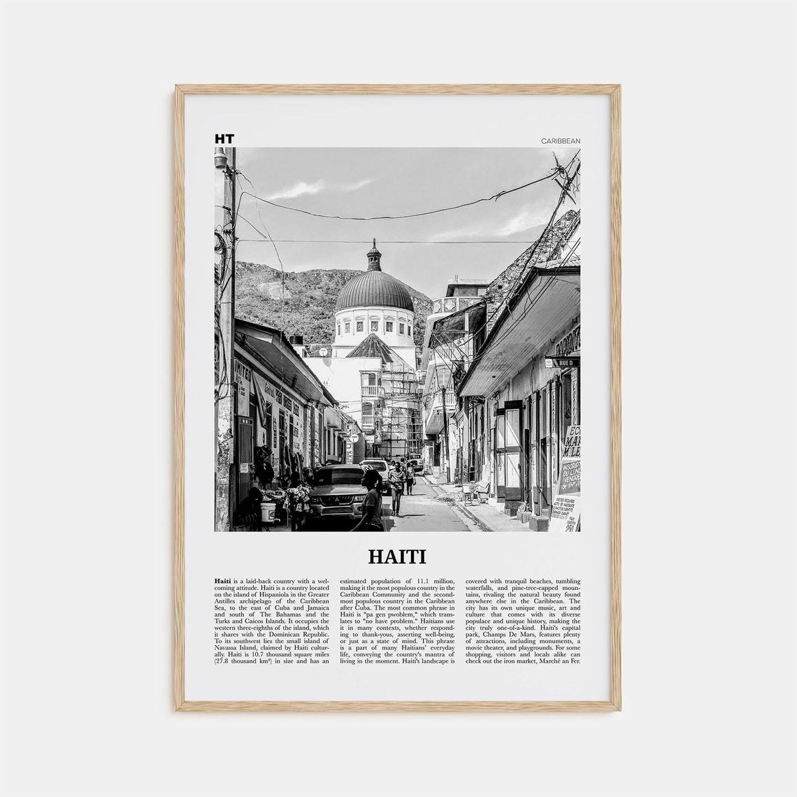 Haiti Print Black And White No 2 Haiti Wall Art Haiti Poster Haiti Photo Haiti Wall Decor Hati Ayiti Hayti Haitian Domican