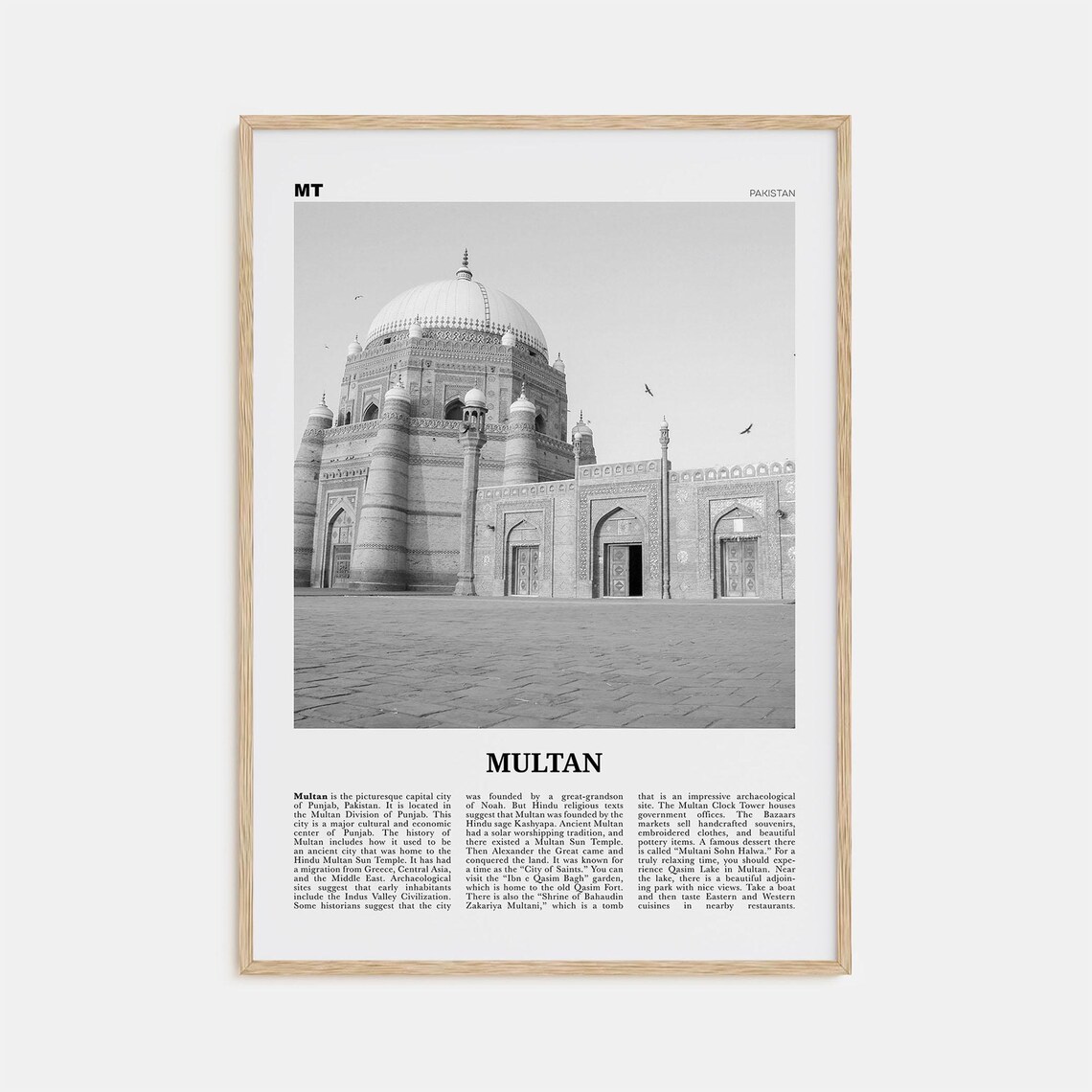 Multan Print - Black And White