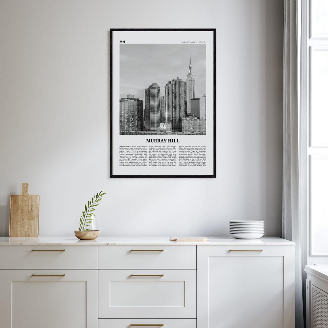 Murray Hill Black and White Travel Poster, NYC - Image 2