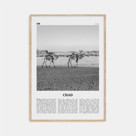 Chad Print Black And White Chad Wall Art Chad Poster Chad Photo Chad Wall Decor Country Art Print Africa