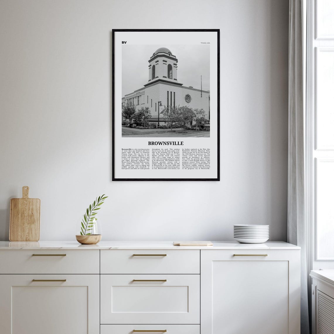Brownsville Print Black And White Brownsville Wall Art Brownsville Poster Brownsville Photo Brownsville Map Texas Usa United States - Image 2